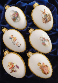 Sada kraslic vintage velikonočních ANTOINETTE 6 ks